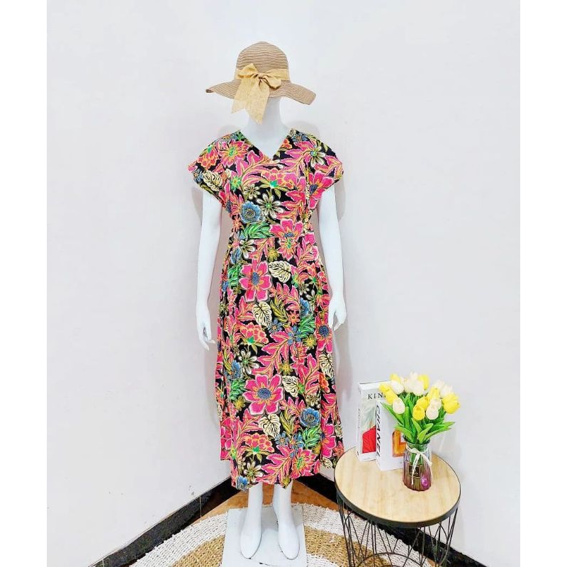 LINGDRESS SELEMPANG KENCANA UNGU LABEL BIRU ORIGINAL/DASTER PANJANG TALI SAMPING