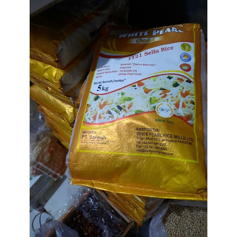 

beras basmati withe pearl kemasan 5kg