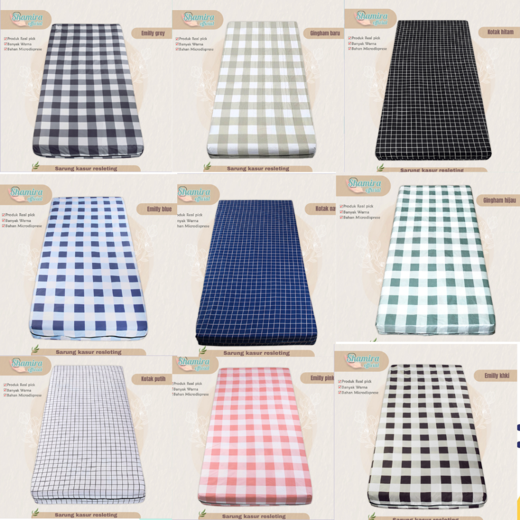 Sarung Kasur Busa Resleting 100x200 Aesthetic Sprei Resleting Single