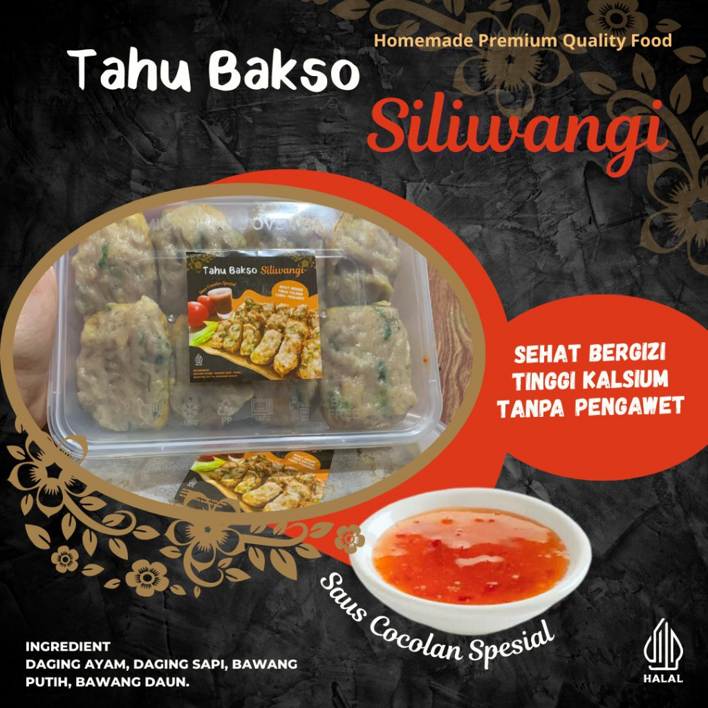 

Grosir Paket usaha Langsung produsen Tahu Bakso Siliwangi Bandung Isian Daging Sapi dan Ayam Oleh oleh Premium Dengan saus sambal spesial.