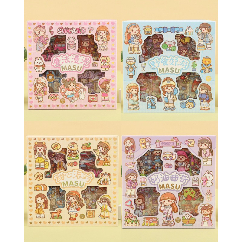 

Sticker Masu 100 lembar / Sticker Waterproof / Sticker Anti Air / Sticker Korea / Sticker Kekinian