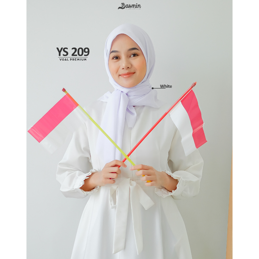 {divahijab_collecion} Segi Empat Voal Premium Yasmin Ys 209 Louise Scarf Yasmin Hijab Kerudung Segi 
