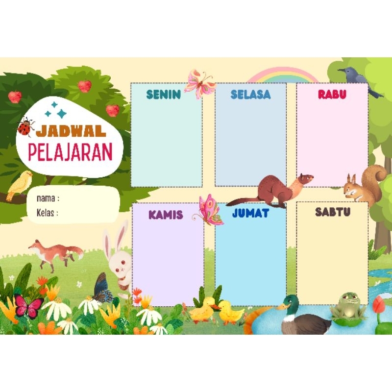 

Jadwal Pelajaran Anak Custom Kertas A4