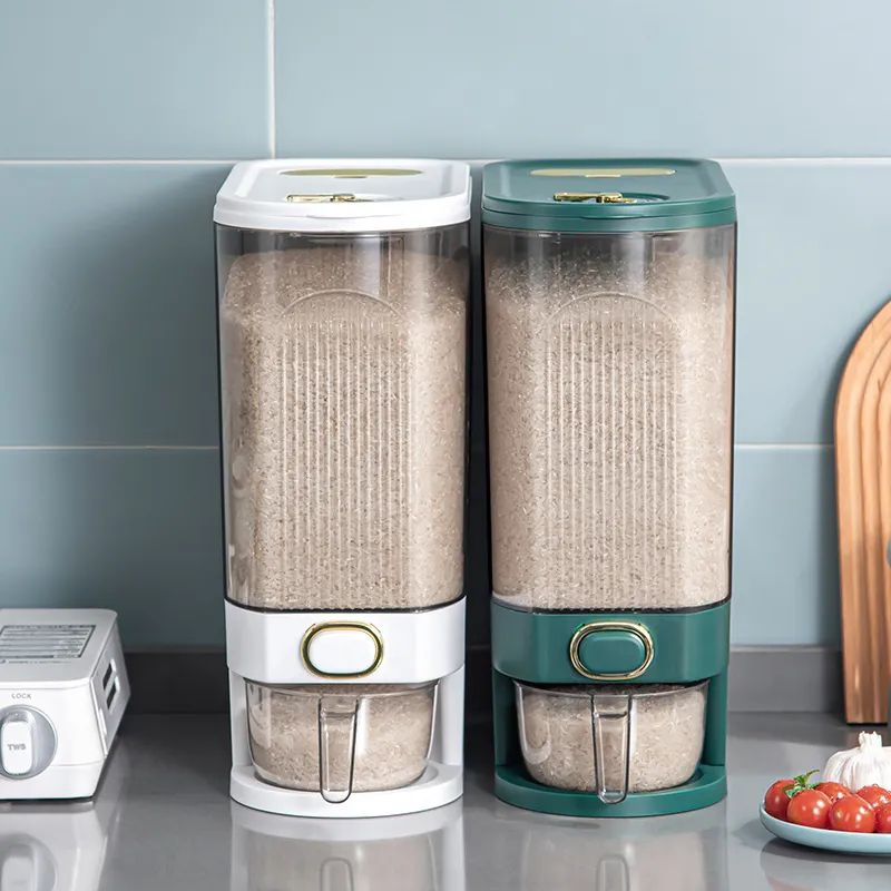 TEMPAT BERAS ESTETIK 10 KG/ DISPENSER BERAS KEKINIAN/STORAGE RICE BOX