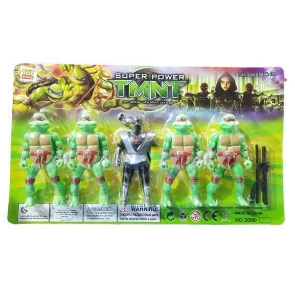 FIGURE SET NINJA TURTLE TMNT KURA KURA NINJA 5pc set weapon senjata