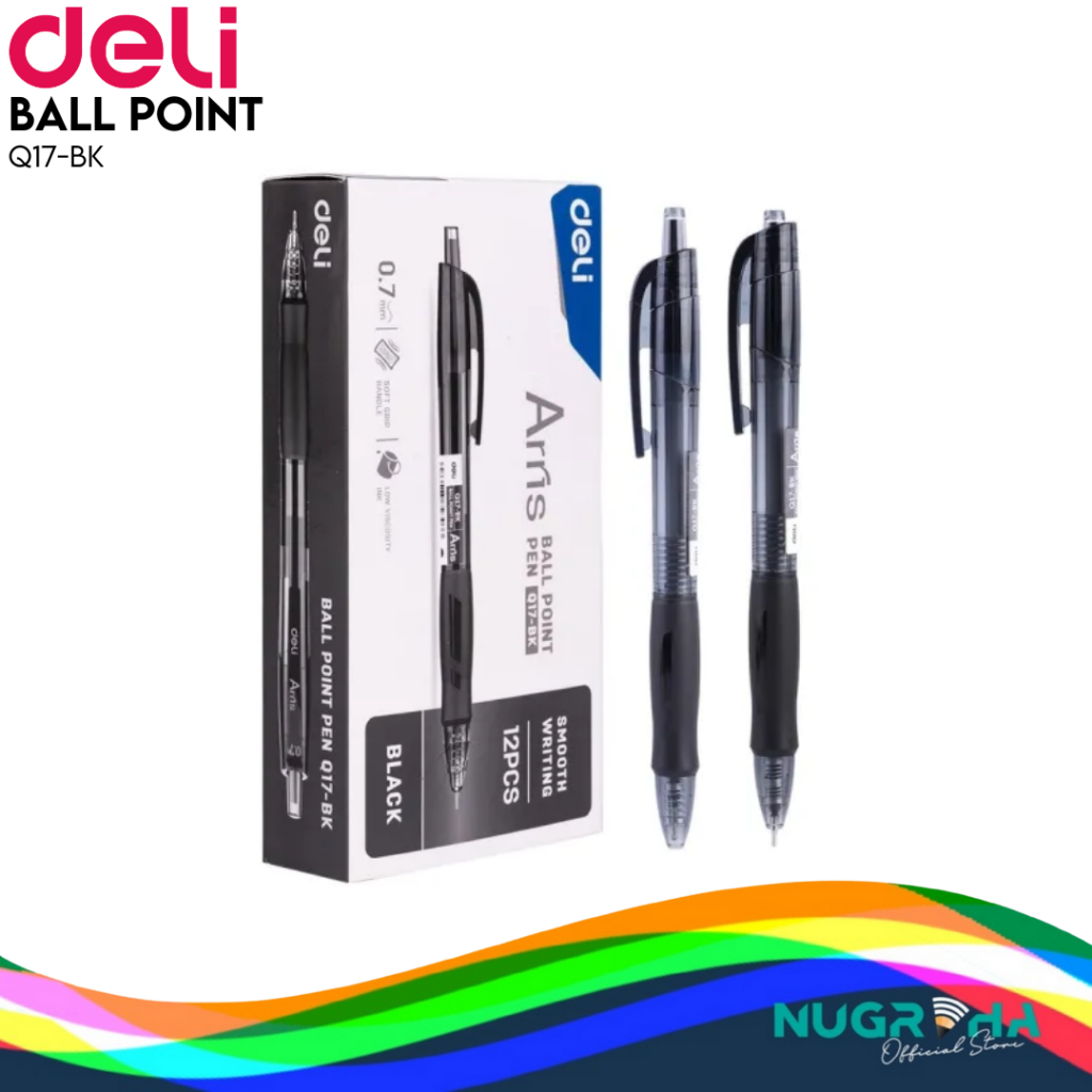 

Deli Retractable Ballpoint Pulpen Cetek Tip 0.7 mm EQ17
