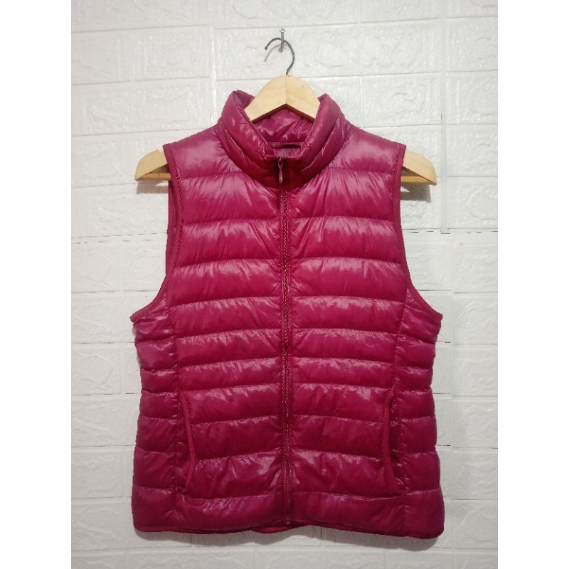 UNIQLO ultralight vest jaket pink fanta M