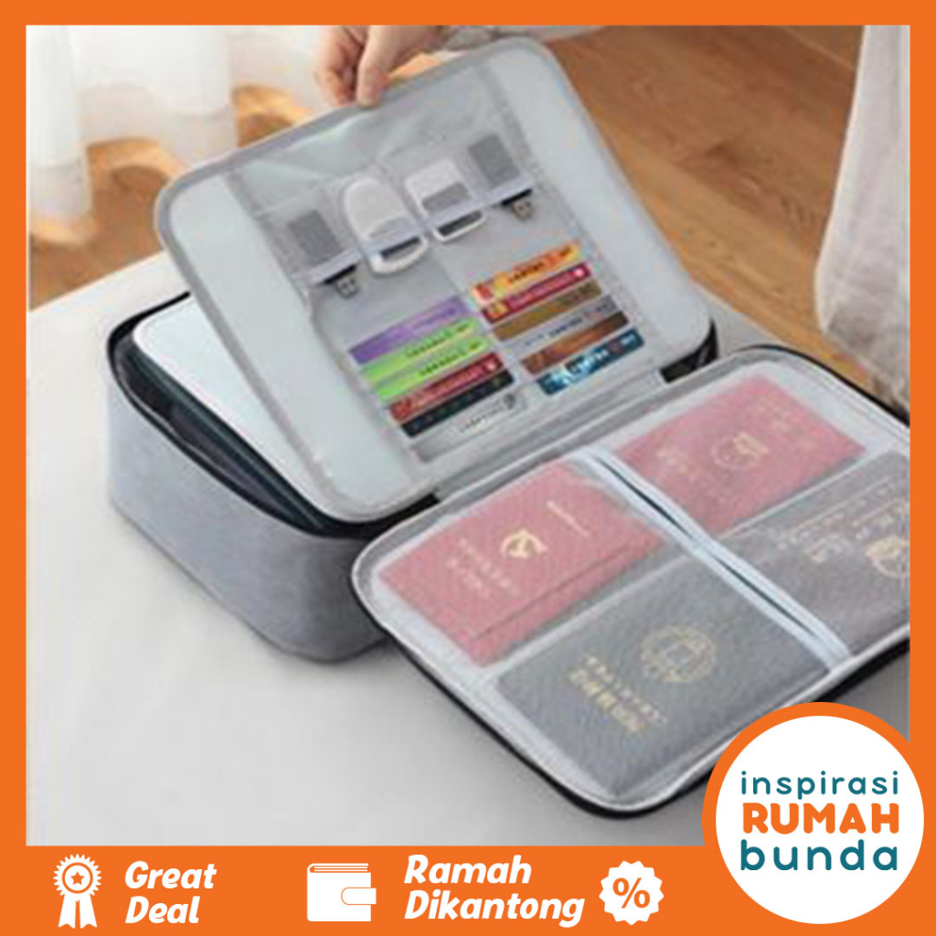 

Tas Dokumen Tempat Penyimpanan File Dokumen Travel Bag Document Storage Box Dengan Security Lock 3 Digit