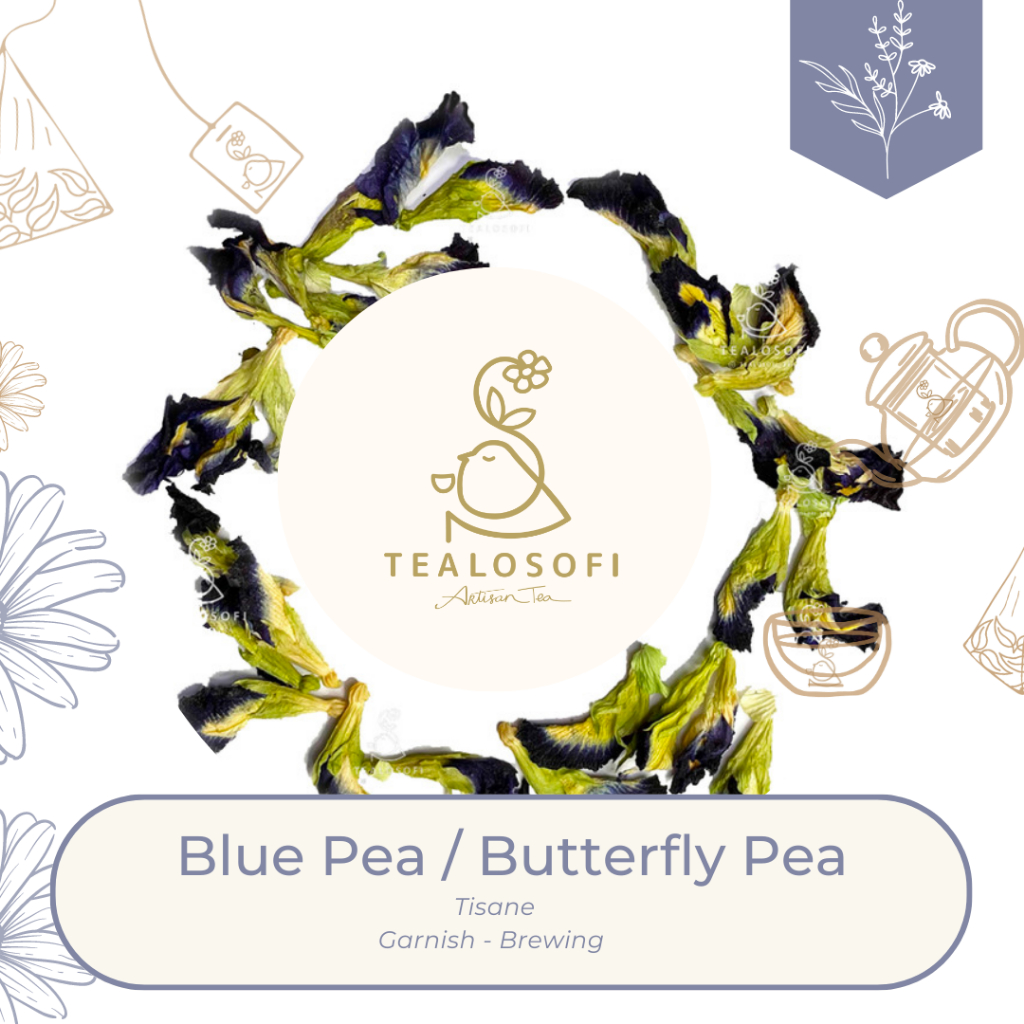 

Butterfly Pea Herbal Flower Tisane - Bunga Telang Organic Kering