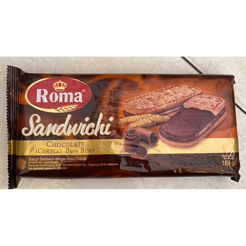 

ROMA SANDWICHI COKLAT & KACANG @189g