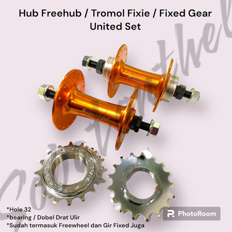 Hub / Bosh / Tromol Fixie Fixed Gear United Bearing Hole 32