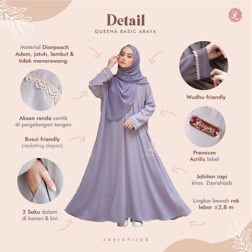 Gamis Queena Abaya by Zayra Hijab