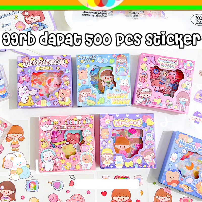 

MURAH !! 500 PCS STICKER PET TRANSPARANT JOURNALING SUDAH CUTTING MOTIF DIKIRIM RANDOM @sakimyo