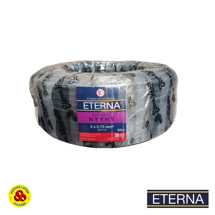 ETERNA Kabel NYYHY 3x0.75 50m 3x0,75 isi 3 x 0.75mm / roll 50 meter