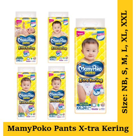 MAMYPOKO Pants Xtra kering S11 M9 L8 XL7 XXL6
