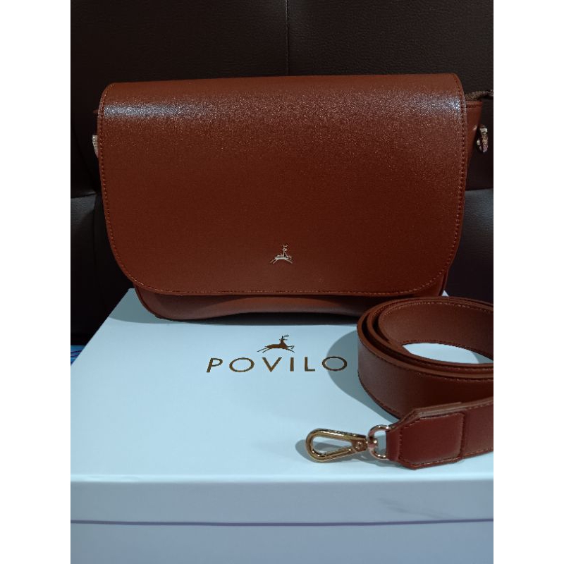 Povilo Nomi Sling Bag Brown Preloved