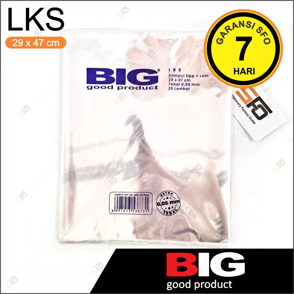 

Sampul Buku Plastik OPP BIG LKS 25 lembar - 1004 - SFO Semarang Official