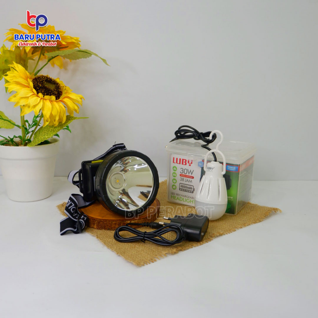 Senter Kepala LUBY L-2807/153K Cahaya Kuning 30 Watt