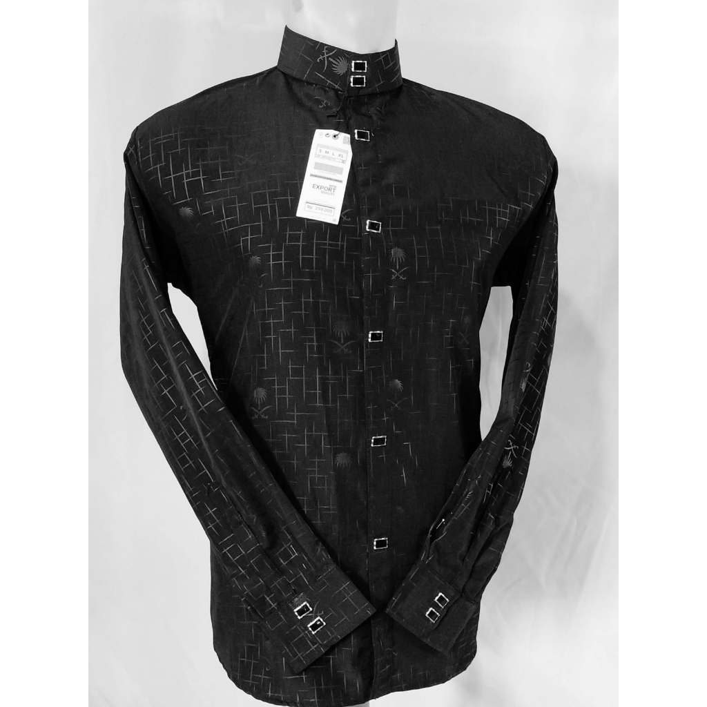 kemko sultan kemeja koko kancing kotak kancing besi jepret kain embos sultan premium terbaru 2023