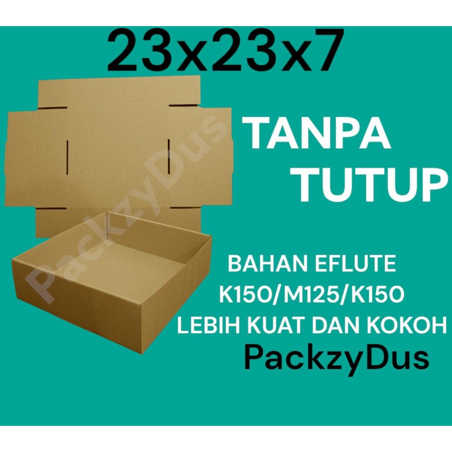 

Kardus Packing Box Pizza / Die Cut Uk 23x23x7 model nampan ( TANPA TUTUP )