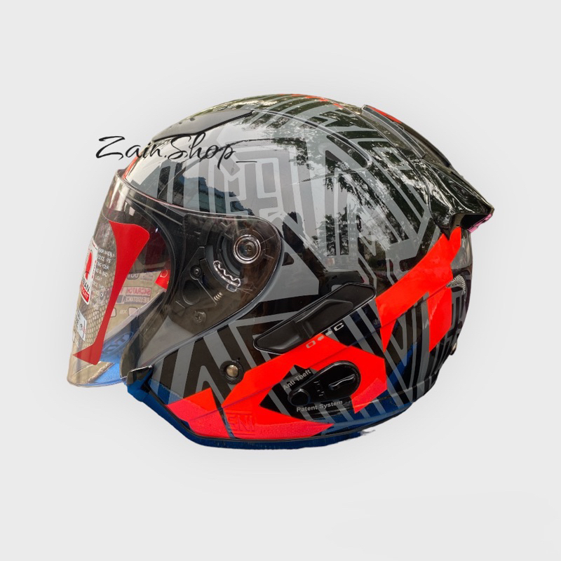 Helm KYT Galaxy Slide Flat R Motif Half Face