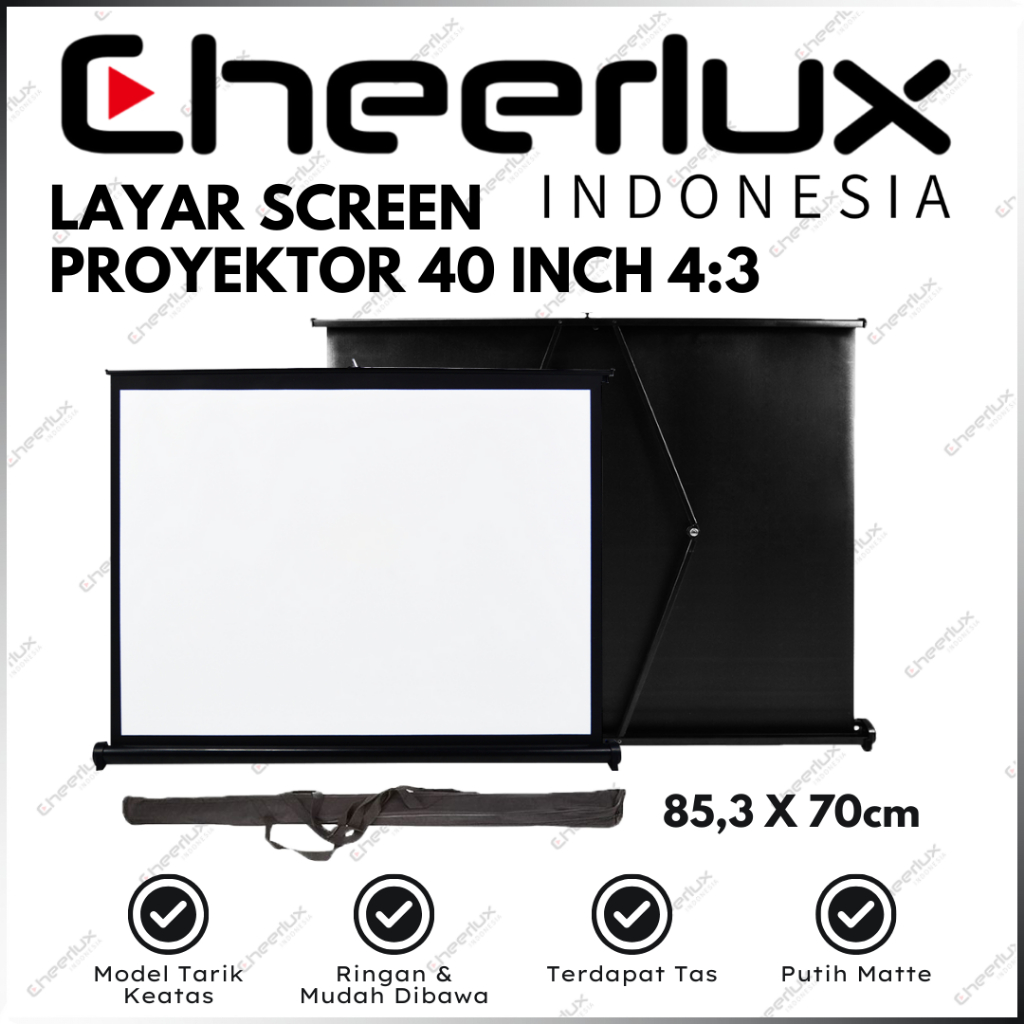 Layar Proyektor Lipat 40 Inch Table Screen Projector 40" Portable