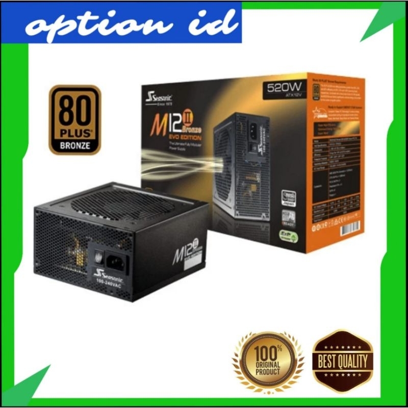 Power Supply SEASONIC M12II-520 Evo Edition | PSU 520W 80+ Bronze