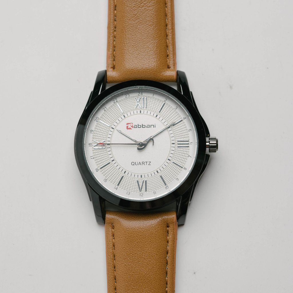 Jam tangan Kulit Pria anti air Rabbani RB-8014