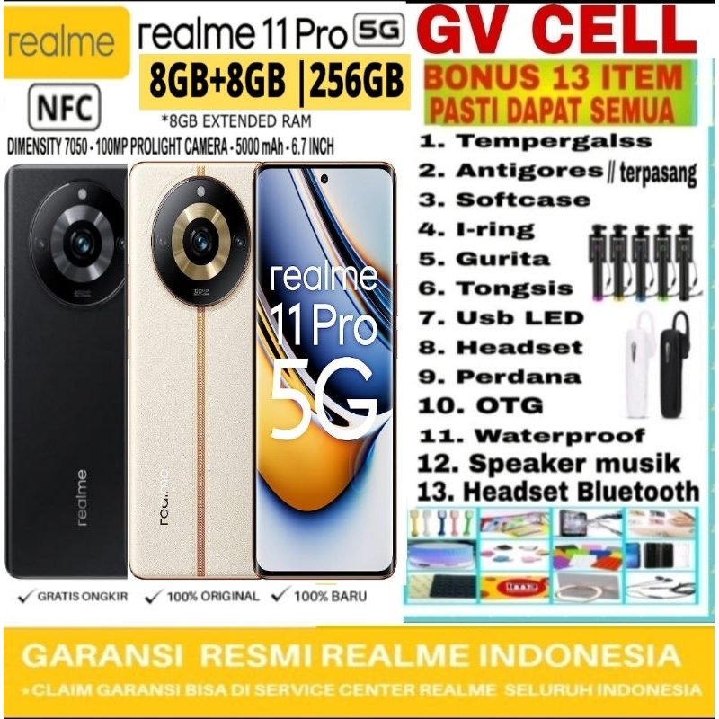 REALME 11 PRO 5G 8/256GB RAM 8GB ROM 256GB GARANSI RESMI REALME INDONESIA