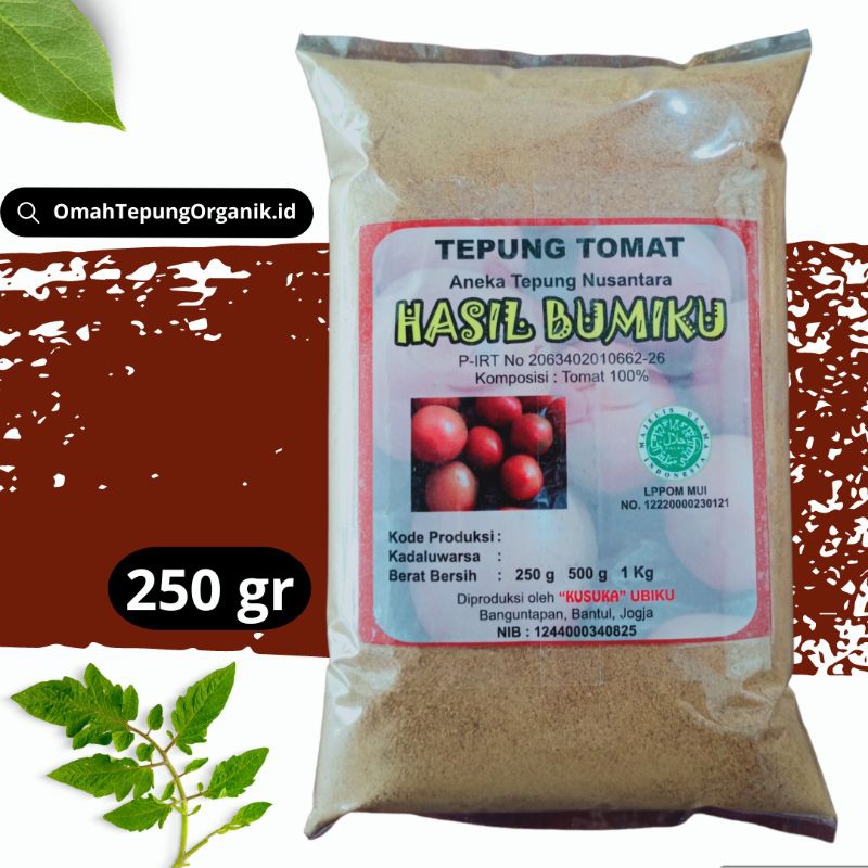 Tepung TOMAT Organik kemasan 250 gram /TOMATO Organic powder 250 gram/Tomato flour organic 250 gram/