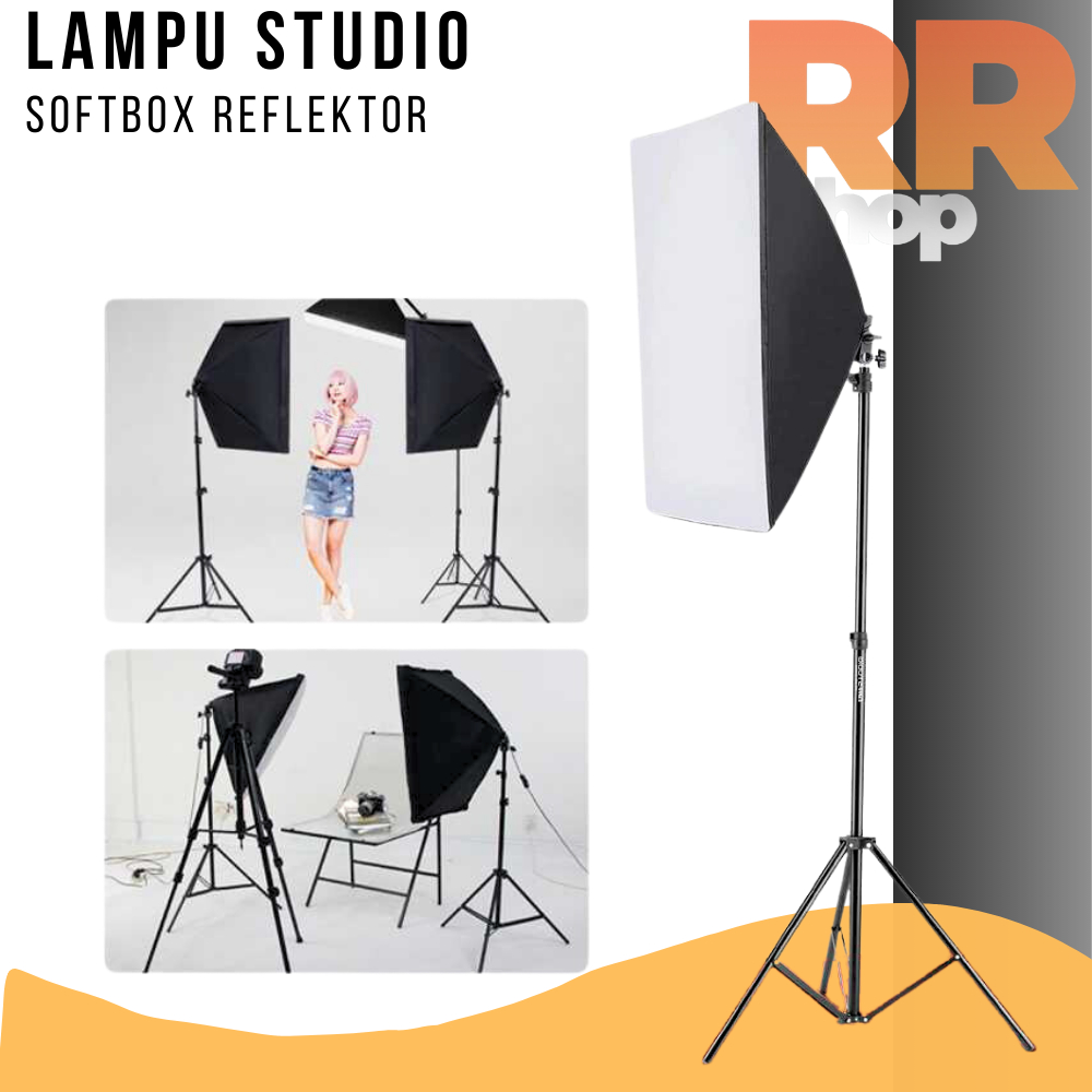 Lampu Studio Softbox Lighting Foto Paket Lengkap