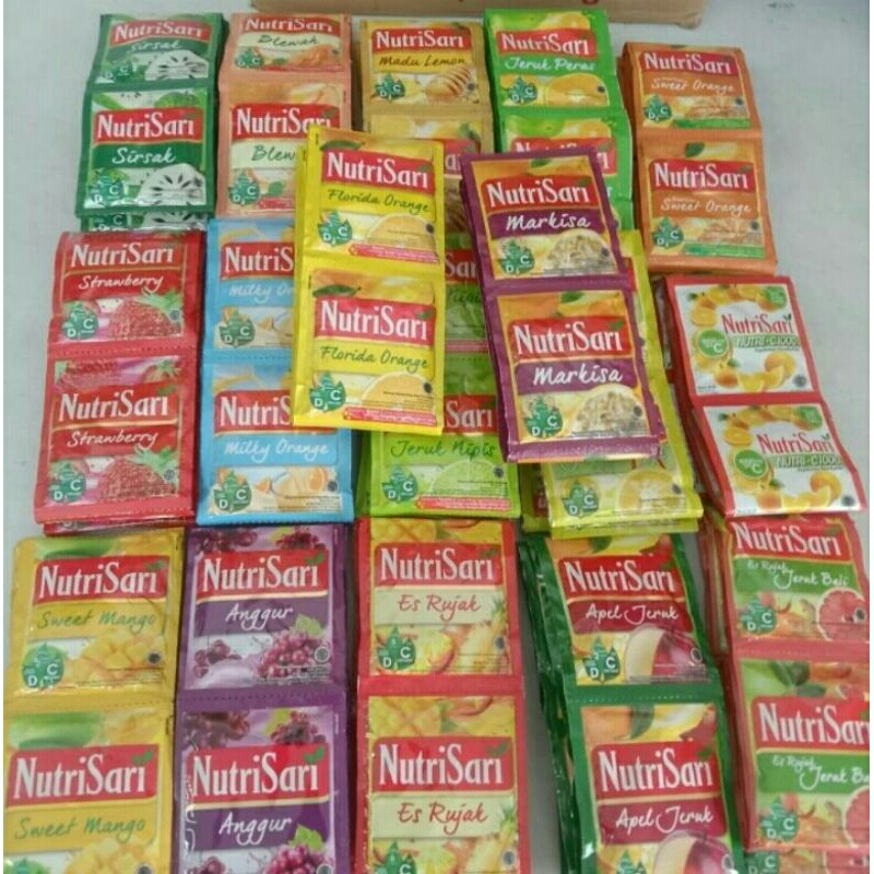

Nutrisari Minuman Serbuk Aneka Rasa (1 renceng isi 10 sachet)