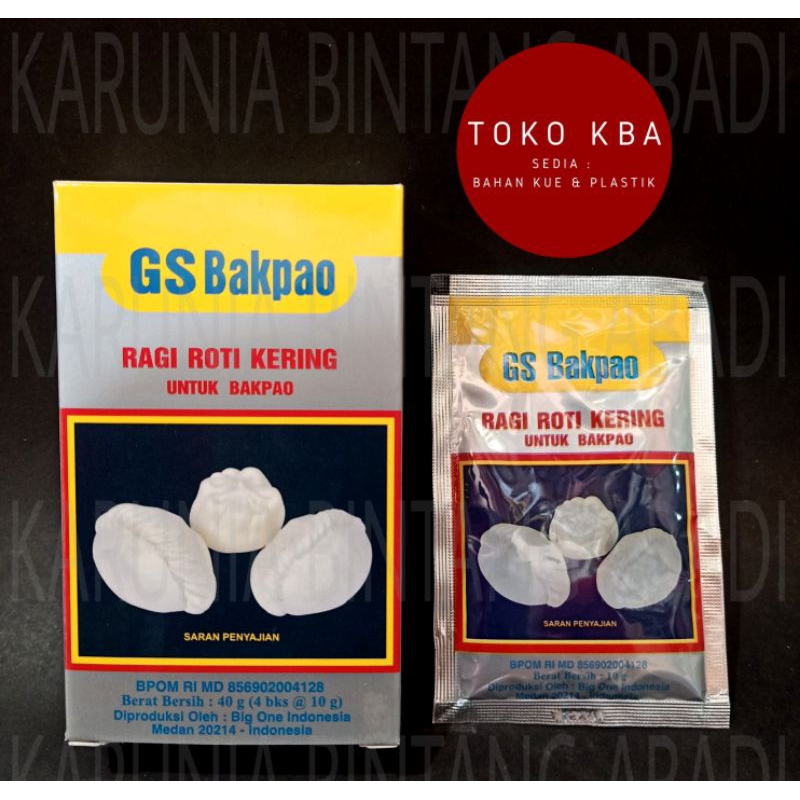 

Ragi instant kering GS Bakpao Pengembang Khusus Bakpau ( 1 bungkus | 1 sachet )