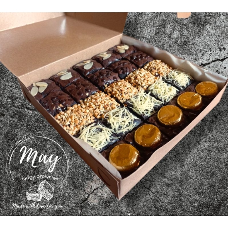 

May Fudgy Brownies | Brownies sekat | Brownies | Brownies panggang