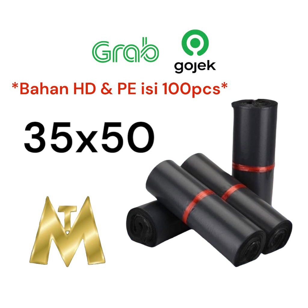 

Plastik Polymailer Bahan HD PE 35x50 isi (100pcs) Plastik Packing