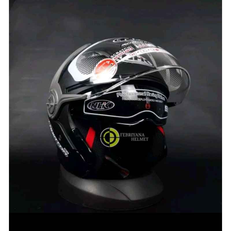 Helm NHK Gladiator Solid Hitam Doff