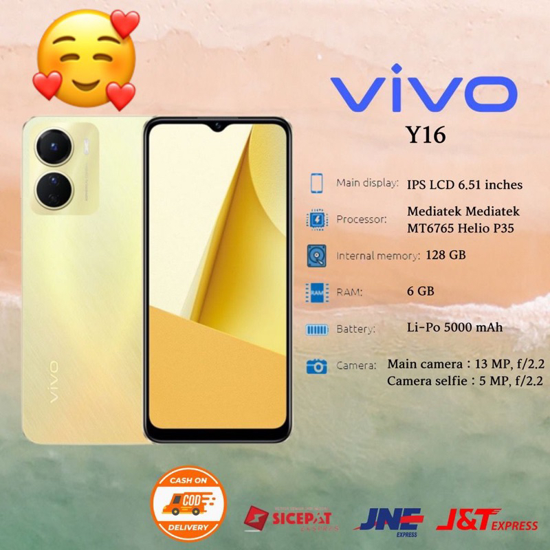 termurah hp vivo Y16 ram 6/128 new segel