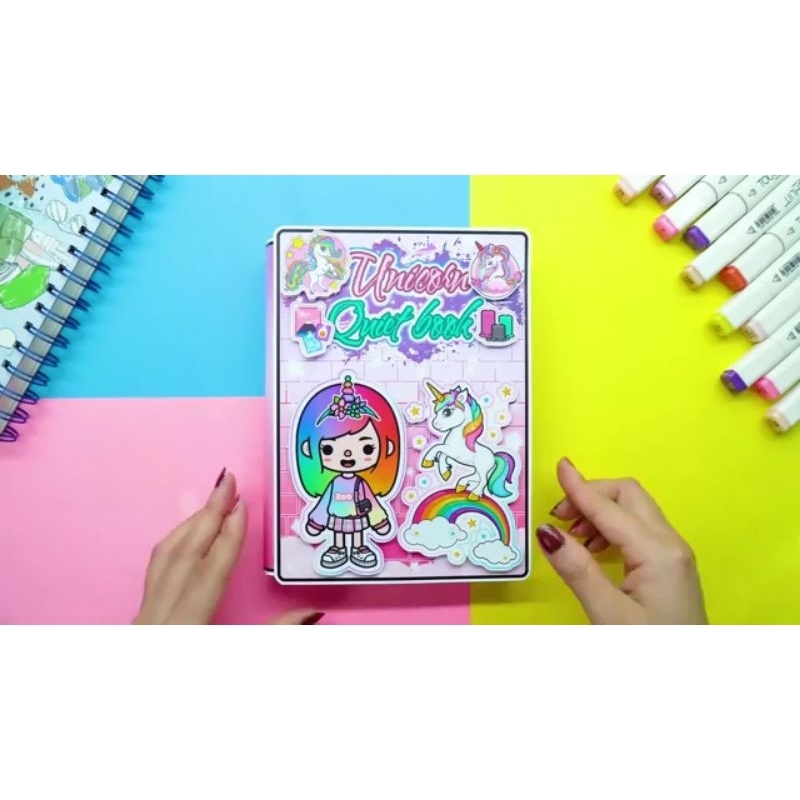 

Toca Boca Mainan Edukasi Paper Book Paper Doll Toca Unicorn House Edisi 62 Quite book ( Sudah Disusun )