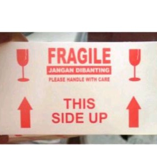 

STIKER FRAGILE THIS SIDE UP isi 100 pcs