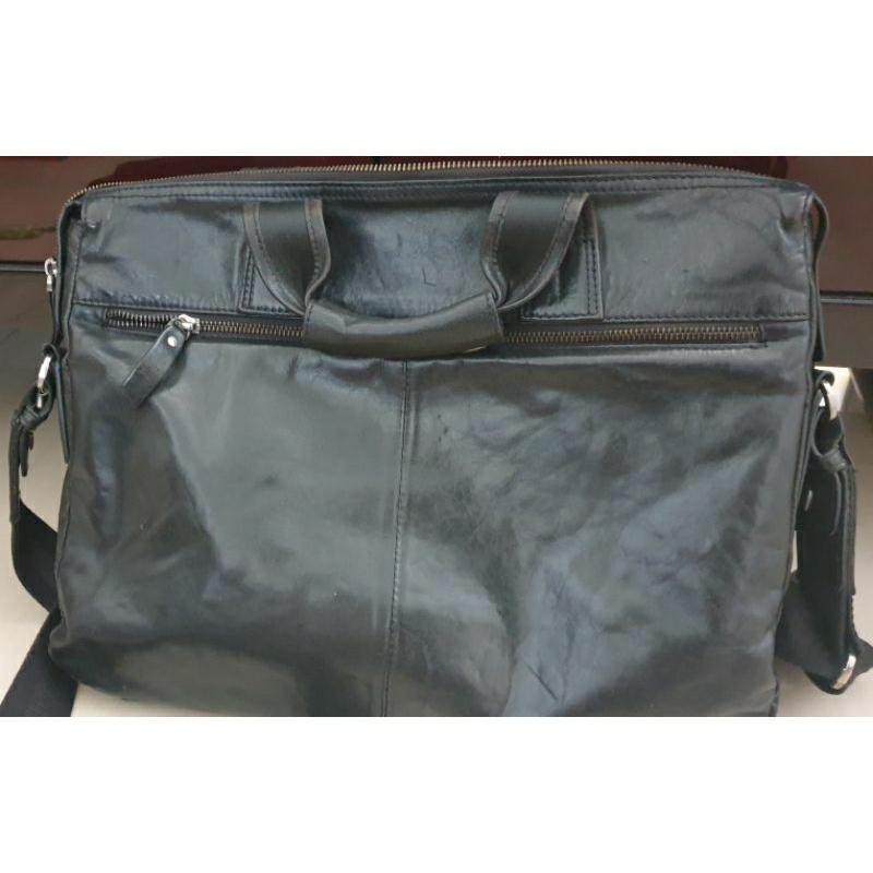 Tas laptop kulit pria selempang besar