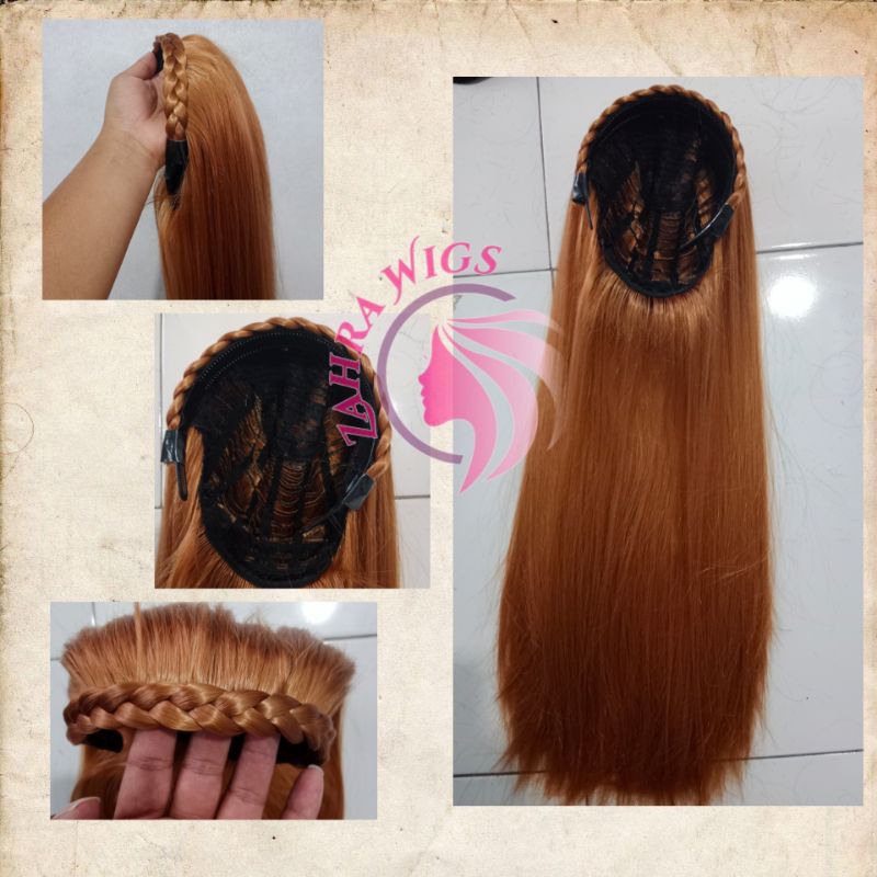 WIG BANDO RAMBUT LURUS NATURAL PANJANG 60 CM WIG BANDO WANITA