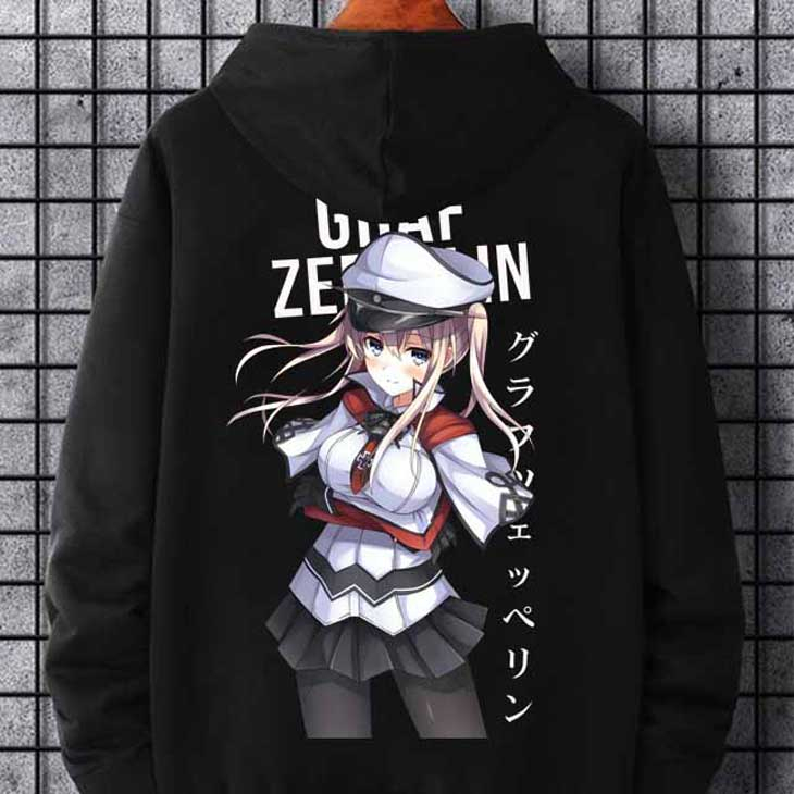 Jaket Hoodie Graf Zeppelin - Kantai Collection Hoodie Casual Unisex Bahan Katun