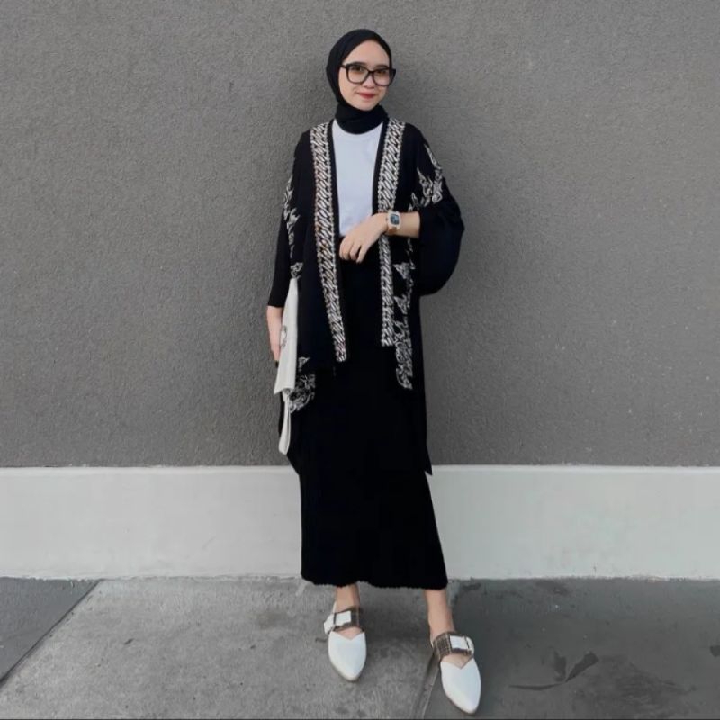 CARDIGAN BATIK OUTER WANITA OUTFIT KONDANGAN SIMPEL