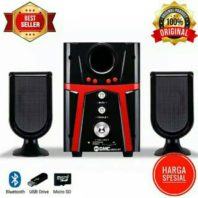 SPEAKER BLUETOOTH PORTABLE GMC 888 D3 BT D2 /SALON AKTIF SUPER BASS USB REMOTE SPEKER WIRELESS