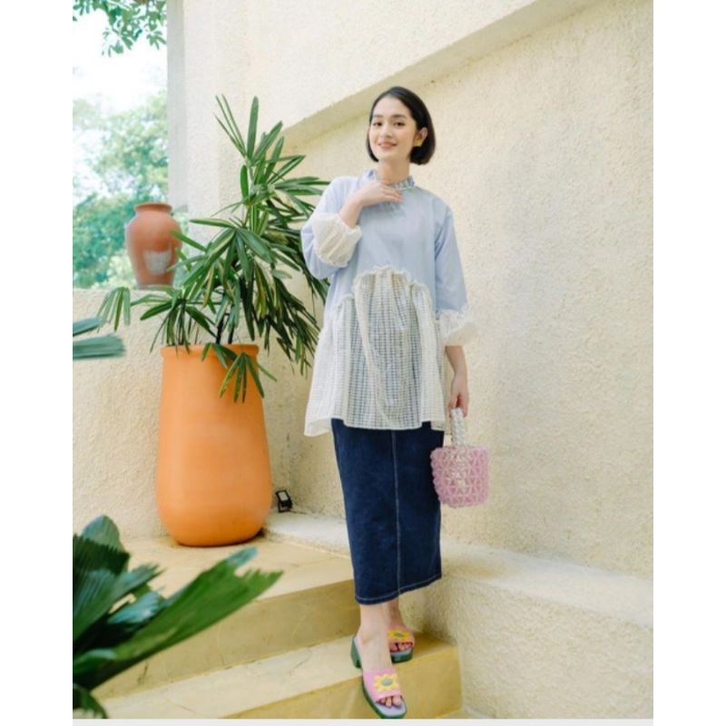 Melody Stripe Soft Blue by haidee&Orlin