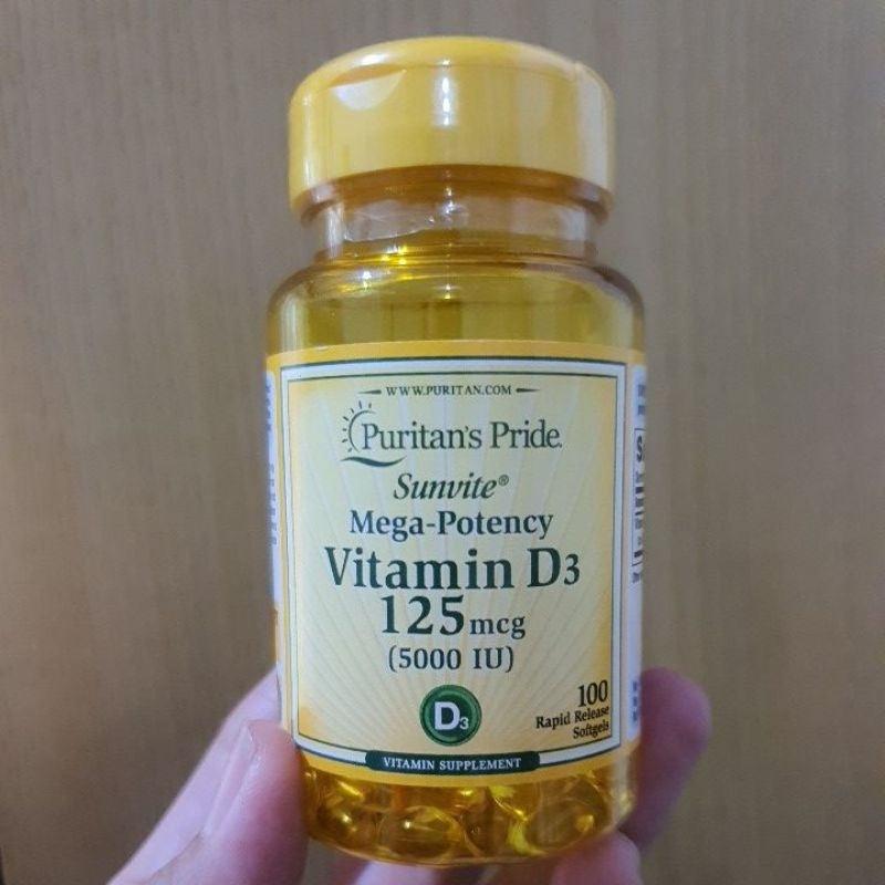 Puritan's Pride Vitamin D3 5000IU 100 Softgels