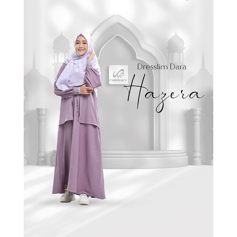 DRESSLIM DARA HAZERA/BAJU GAMIS POLOS/GAMIS/BAJU RABBANI/GAMIS DEWASA/DRESSLIM RABBANI/RABBANI