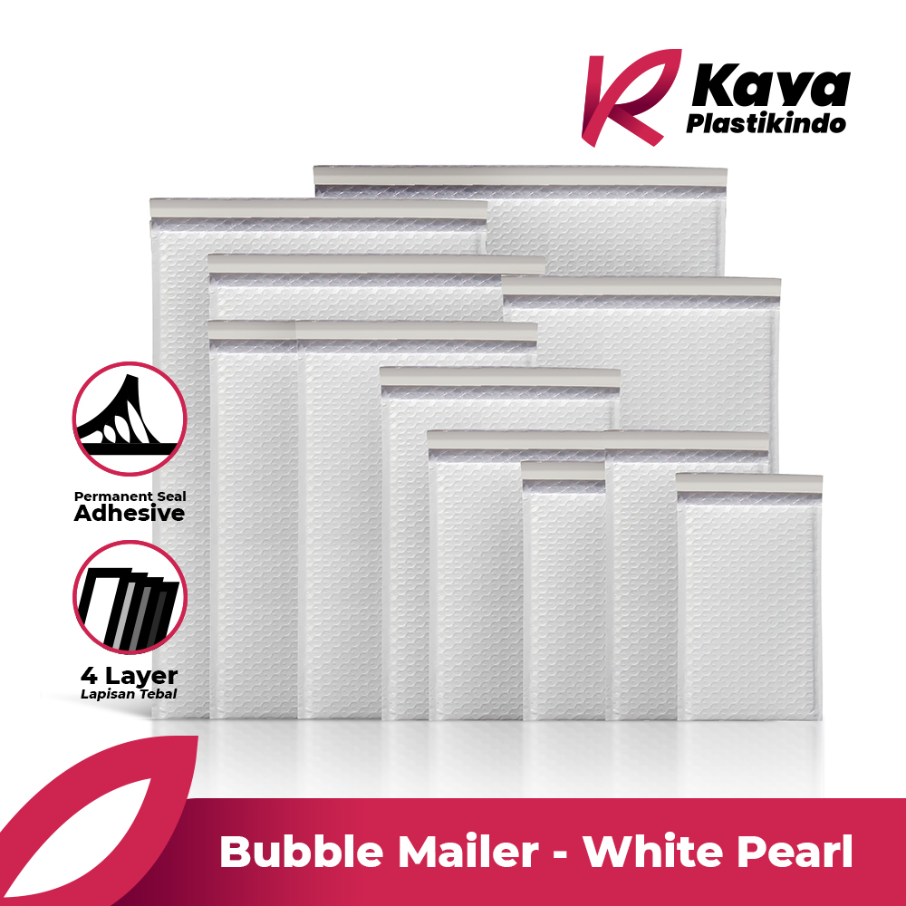 

Kantong Plastik Bubble Mailer Amplop Bubble - White Pearl