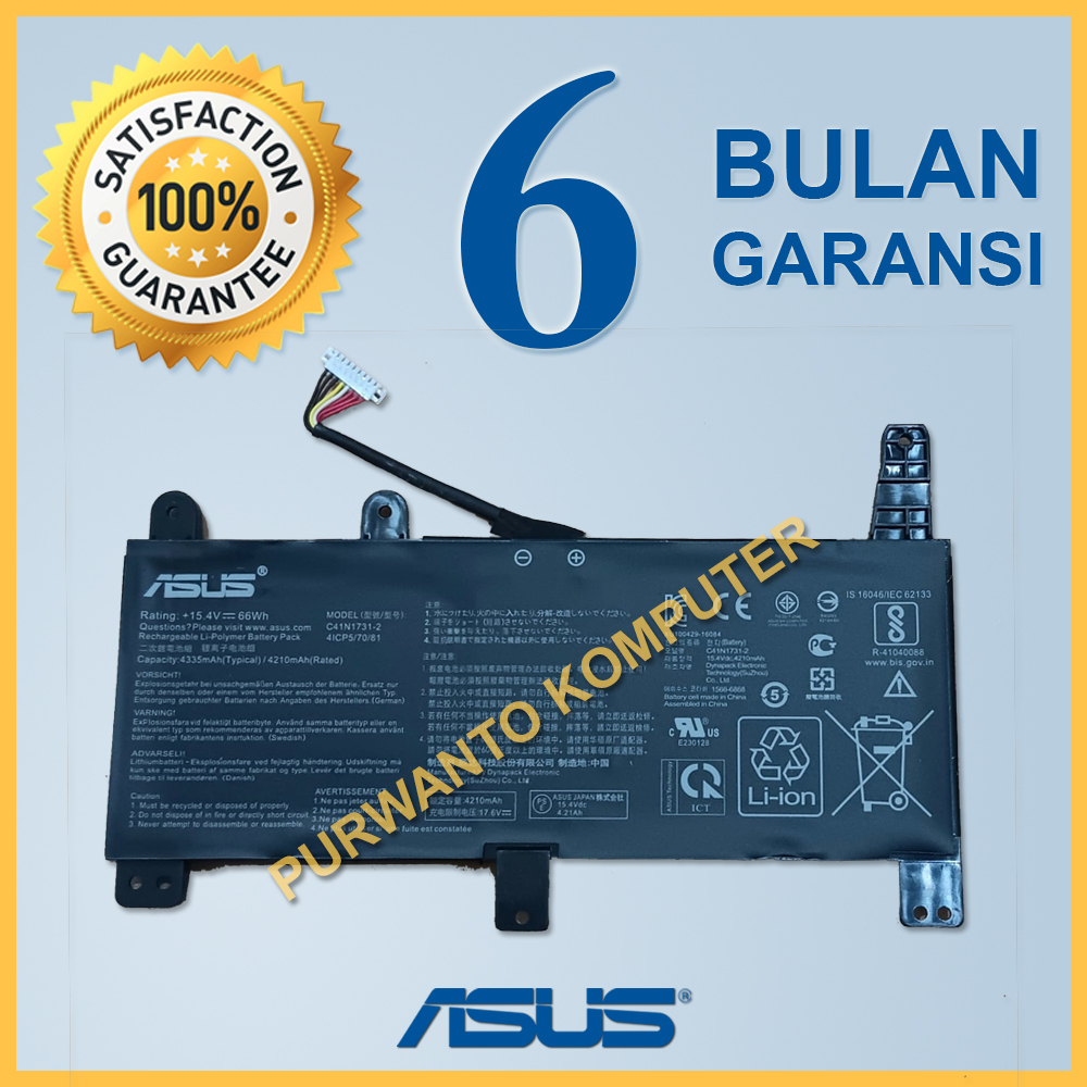 Original Baterai Batre Batrei Batrai Laptop Asus ROG Strix GL504 GL504GW GL504GM GL504GS GL504GV-ES0