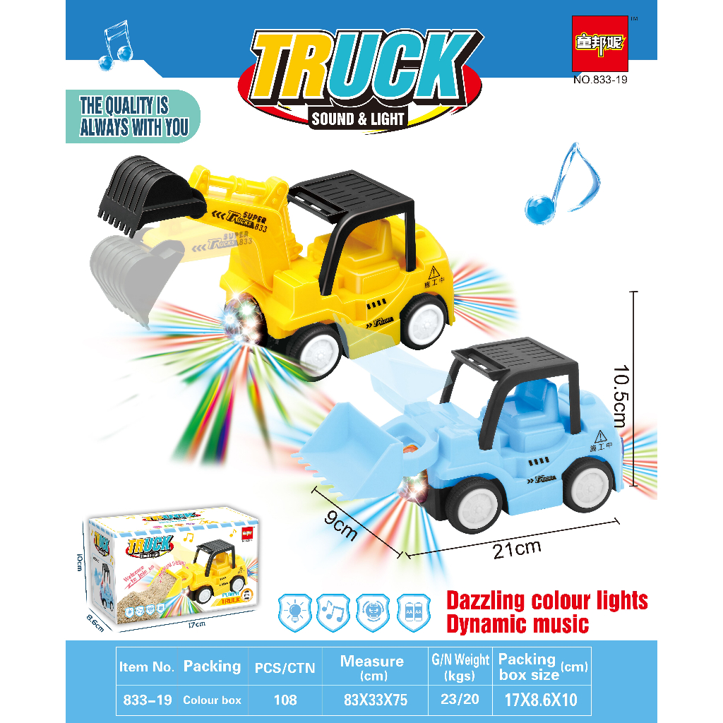 MAINAN ANAK MOBIL KERUK POLICE TRUCK MUSIC LAMPU 3D DISCO LUCU UNIK